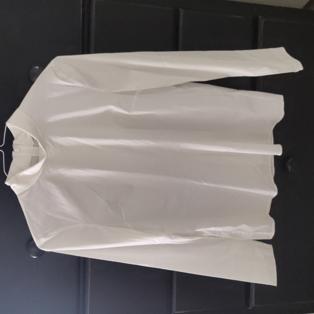 NWT COS White Mock Neck Long Sleeve Shirt